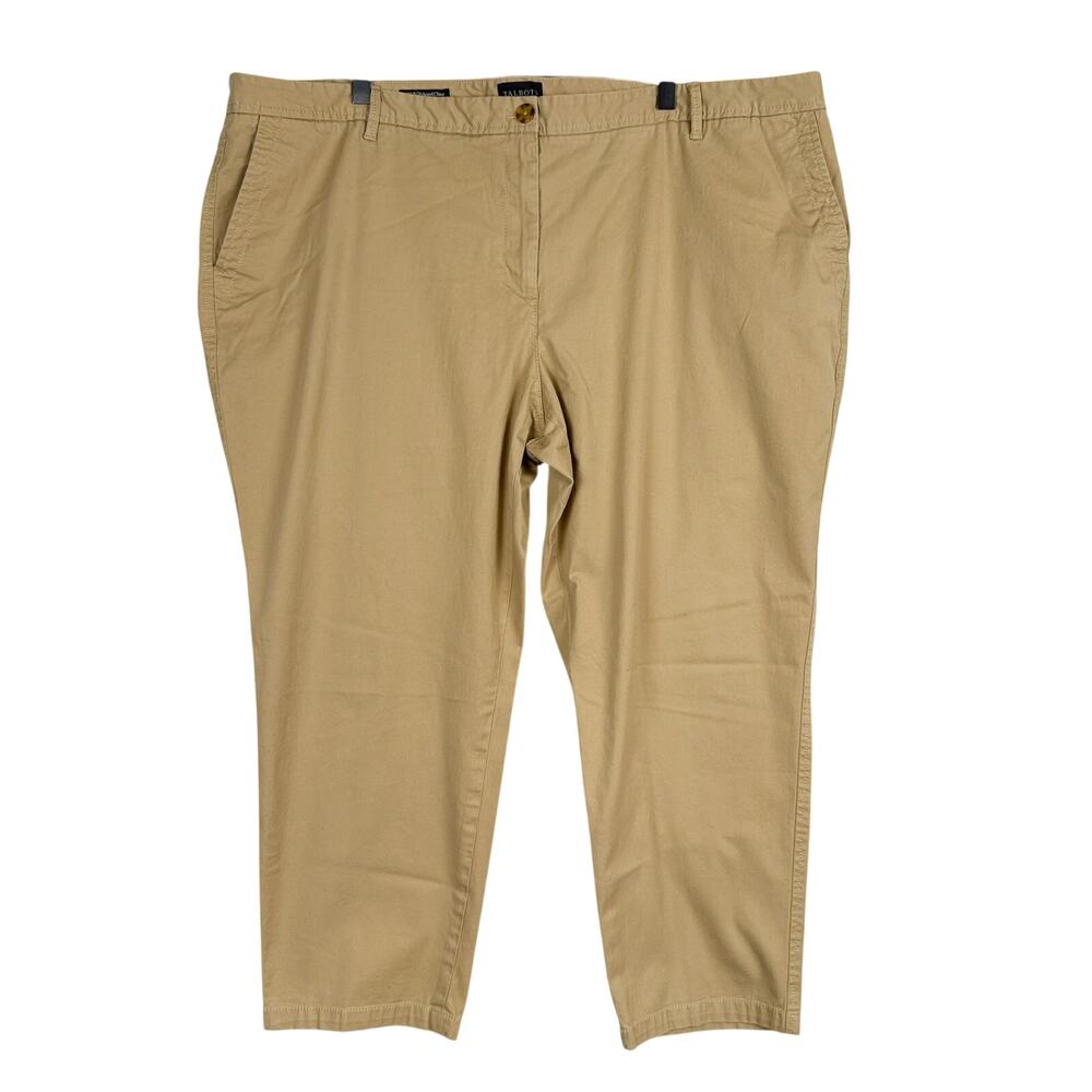 Talbots Relaxed Chino Khaki Pants Beige - 22WP 22W Petite
